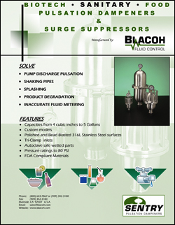 SENTRY Biotech/Sanitary/Food Dampeners Brochure