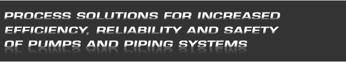 PROCESS SOLUTIONS FOR INCREASED EFFICIENCY, RELIABILITY AND SAFETY OF PUMPS AND PIPING SYSTEMS